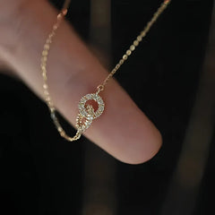Luxe Double-Ring Zircon Necklace