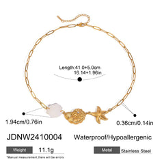 Ocean Pearl Conch Necklace
