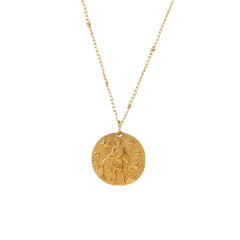 Celestial Zodiac Coin Necklace