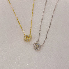 Luxe Double-Ring Zircon Necklace