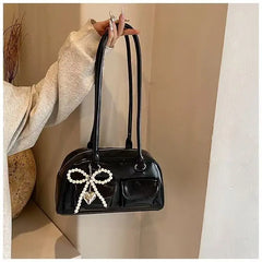 Luxe Bow Pillow Shoulder Bag