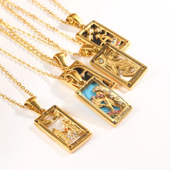 Tarot Moon Gold Necklace