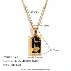 Tarot Moon Gold Necklace