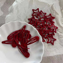 Ruby Star Snap Clips