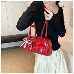 Luxe Bow Pillow Shoulder Bag