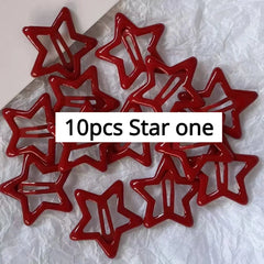 Ruby Star Snap Clips