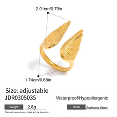 Asymmetric Gold Line Ring
