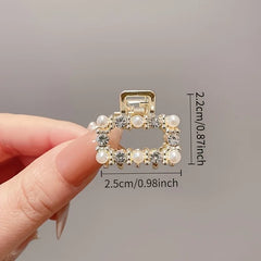 48 Styles of Half-Tied Hair Alloy Small Clips, 1 Piece with Random Style, Suitable for Daily Use, Elegant and Simple Head Access