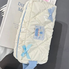 Ivory Butterfly Bow Pencil Case