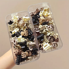 Beige Mini Hair Clip Set