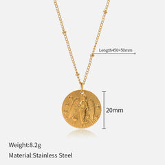 Celestial Zodiac Coin Necklace