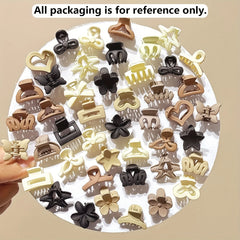 Beige Mini Hair Clip Set