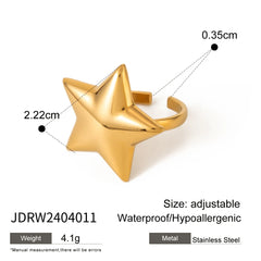 Asymmetric Gold Line Ring
