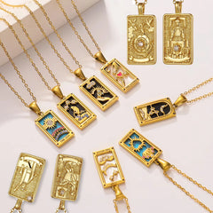Tarot Arcana Zircon Necklace