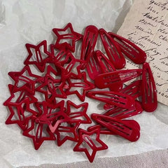Ruby Star Snap Clips