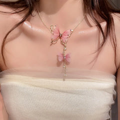 Pearl Butterfly Tulle Necklace