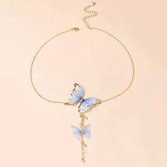 Pearl Butterfly Tulle Necklace