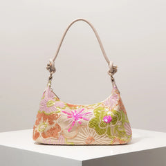 Floral Sequin Evening Bag