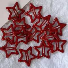 Ruby Star Snap Clips