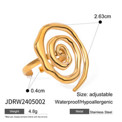 Asymmetric Gold Line Ring