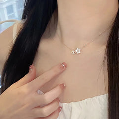 Zircon Cherry Blossom Necklace