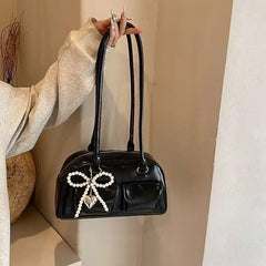Luxe Bow Pillow Shoulder Bag