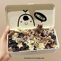 Beige Mini Hair Clip Set